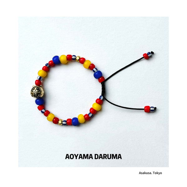 Aoyama Daruma silver brass copper trade beads daruma bracelet トレードビーズ だるま ブレスレット
