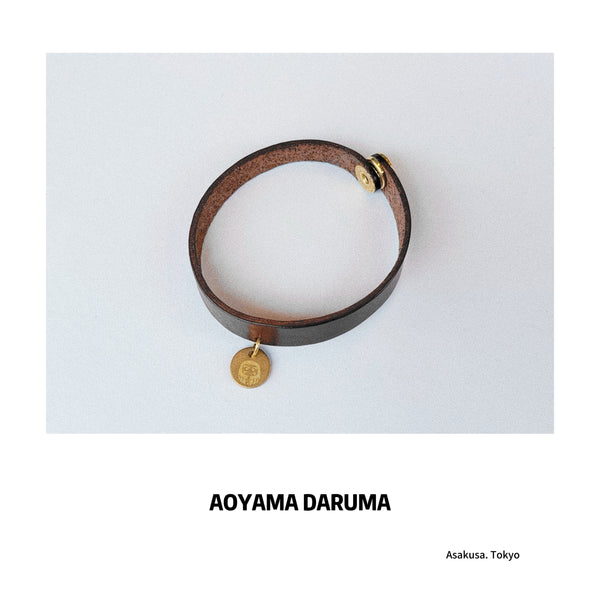 Aoyama Daruma leather aging brass bracelet 革 真鍮 ブレスレット【刻印代込み】