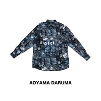 Aoyama Daruma  Kofu Patchwork printed shirt 古布パッチワーク プリントシャツ【Pre-order/受注生産 OK】