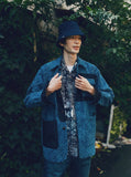 Aoyama Daruma indigo dye denim patchwork jacket 藍染 ふわふわ デニム パッチワーク ジャケット【Pre-order/受注生産 OK】